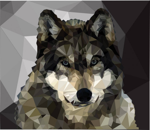 imagen pixelada de una loba