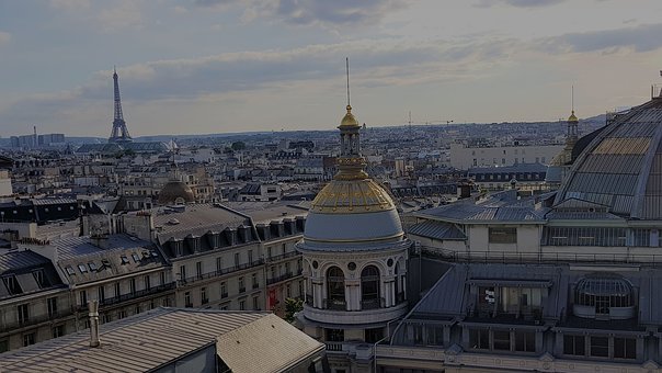Imagen de los tejados de París viendose al fondo la Tour Eiffel.